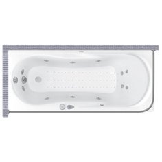 Карниз для ванной POOLSPA MUZA 170x75 Г-образный, угловой Good Home Shop