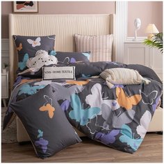 Комплект постельного белья СИТРЕЙД, AR209, Сатин, Евро, наволочки 50x70, 70x70, простыня на резинке 160х200 см