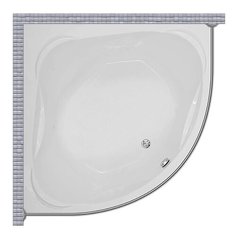 Карниз для ванной BAS Riola 135x135 Полукруглый, дуга Good Home Shop