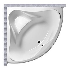 Карниз для ванной Relisan Mira 150x150 Полукруглый, дуга Good Home Shop