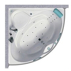 Карниз для ванной Bellrado Diana 150x150 Полукруглый, дуга Good Home Shop