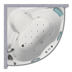 Карниз для ванной Bellrado Kleo 126x126 Полукруглый, дуга Good Home Shop