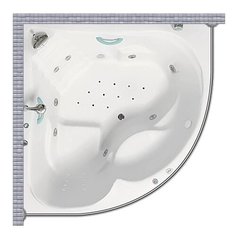 Карниз для ванной Bellrado Viktoria 164x164 Полукруглый, дуга Good Home Shop