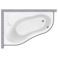 Карниз для ванной Santek Майорка XL 160x95 Асимметричный Good Home Shop