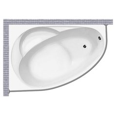 Карниз для ванной Vagnerplast Flora 150x100 Асимметричный Good Home Shop