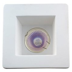 Светильник декоративный гипсовый встраиваемый Светкомплект AZL 01 WH 120*120 мм белый