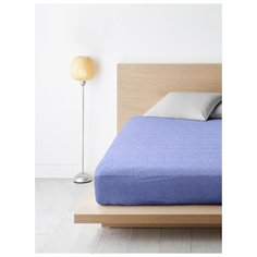 Простыня на резинке из бязи, "Ночь Нежна"; Гжель синяя; размер 200 х 200