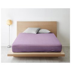 Простыня на резинке из поплина "Ночь Нежна"; Стиль (фиолетовая); размер 140 х 200