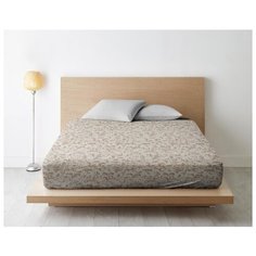 Простыня на резинке из бязи, "Ночь Нежна"; Гжель беж; размер 120 х 200