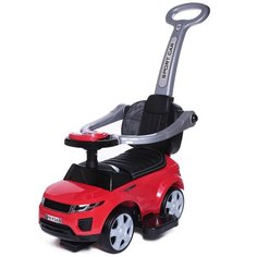 Каталка детская Sport car BabyCare (резиновые колеса, кожаное сиденье), красный 614