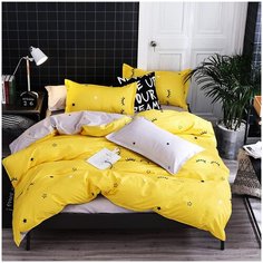 Комплект постельного белья Mency House Dream Time Семейный, Поплин, наволочки 50x70, 70х70