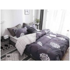 Комплект постельного белья Mency House Leaves 2-х спальный, Поплин, наволочки 70х70