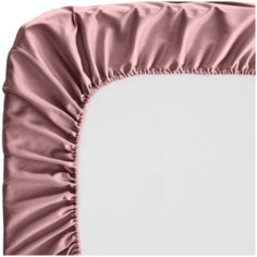 Простыня на резинке SOFT BOX Пепельная роза 160х200х25, Мако-сатин, 100% египетский хлопок