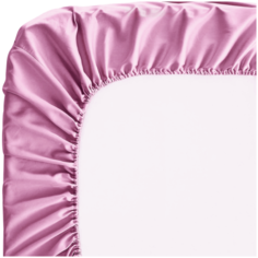 Простыня на резинке SOFT BOX Сиреневый закат 180х200х25, Мако-сатин, 100% египетский хлопок