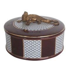 Шкатулка Хозяйка медной горы под старину из фарфора с бронзой 18x18x12см ГЛАСАР