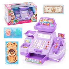 Касса Oubaoloon со сканером и продуктами, свет, звук, в коробке (5577)