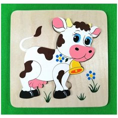 Мозаика-вкладыш Коровка, 4 детали Крона 143-085