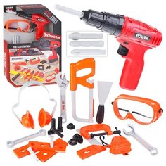 Набор инструментов Oubaoloon с дрелью, очками и наушниками, в коробке (OYG602-1D)