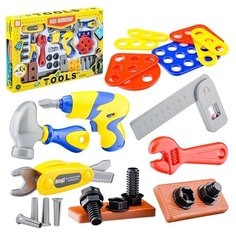 Набор инструментов Oubaoloon с дрелью, на батарейках, в коробке (2157)