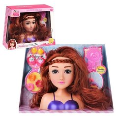 Манекен для причесок Oubaoloon "Парикмахер", с аксессуарами, в коробке (312-3)