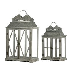 Подсвечник-фонарь, набор 2 предмета 46x27x72 см ГЛАСАР