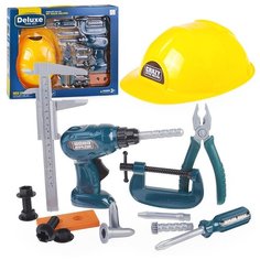 Набор инструментов Oubaoloon с каской и дрелью, в коробке (3288-F2)