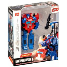 Трансформер 2в1 BONDIBOT робот-грузовой автомобиль, метал. детали, быстрая трансформация Bondibon