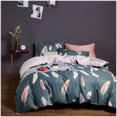 Комплект постельного белья Soft Box Alaska Евро, Мако-сатин, простыня на резинке 160х200х30, наволочки 50x70, 70x70