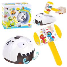 Интерактивный жучок Oubaoloon с надувным молотком, на батарейках, в коробке (JH-910)