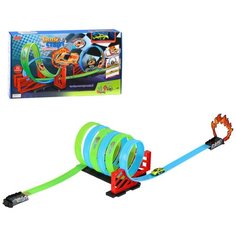 Детский игровой трек "Твой старт", инерционная машинка, трасса с гоночными петлями, в комплекте 22 элемента, в/к 48*26,5*5,5 см Компания Друзей