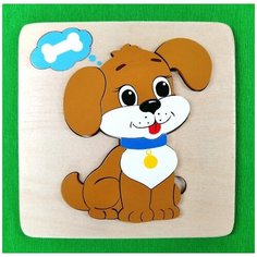 Мозаика-вкладыш Собачка, 6 деталей Крона 143-086