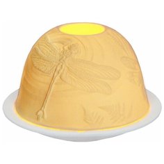 Подсвечник для чайной свечи РОМАНТИЧНЫЕ СТРЕКОЗЫ, фарфор, 8 см, SHISHI 30655