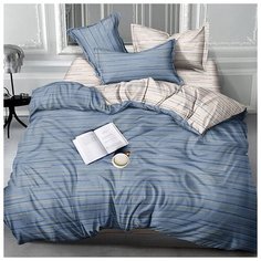 Комплект постельного белья Миланика "Аксиома", 2-спальный с простыней Евро, Сатин-твил 100% хлопок, наволочки 70х70-2 шт. 50х70-2шт. Milanika