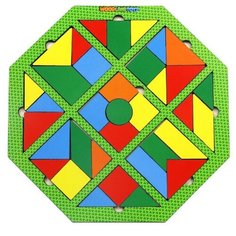 Развивающее пособие из дерева Головоломка Калейдоскоп. Полянка Smile Decor