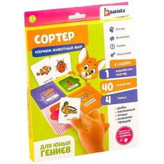 Сортер «Изучаем животный мир» с карточками Домана Iq Zabiaka