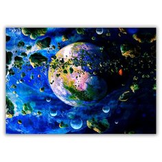Магнит на холодильник большой - A4, Земля-вид из космоса Drabs
