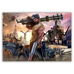 Магнит на холодильник большой - A4, Serious sam Drabs