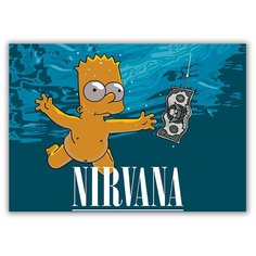Магнит на холодильник малый - A5, Simpsons NEVERMIND Drabs