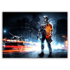 Магнит на холодильник большой - A4, Battlefield Drabs
