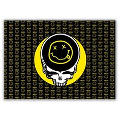 Магнит на холодильник малый - A5, Nirvana logo Drabs