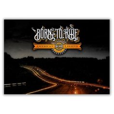 Магнит на холодильник большой - A4, Born to ride Drabs