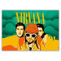 Магнит на холодильник малый - A5, Nirvana band Drabs