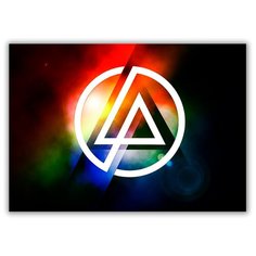 Магнит на холодильник большой - A4, Linkin Park Цветной символ Drabs