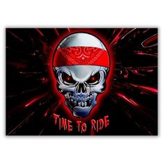 Магнит на холодильник малый - A5, time to ride Drabs