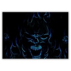 Магнит на холодильник большой - A4, Blue Flame Drabs