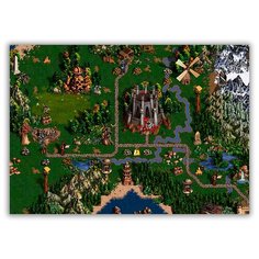 Магнит на холодильник малый - A5, Heroes of might and magic, Герои меча и магии. Карта игры Drabs