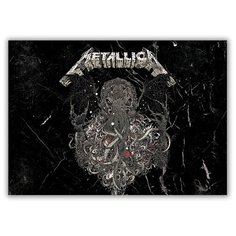 Магнит на холодильник большой - A4, Metallica Спрут Drabs