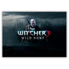 Магнит на холодильник большой - A4, The WITCHER в ночи Drabs