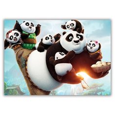 Магнит на холодильник большой - A4, Kung fu panda 3 Drabs
