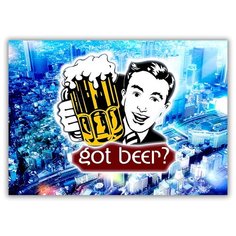 Магнит на холодильник малый - A5, got beer Drabs